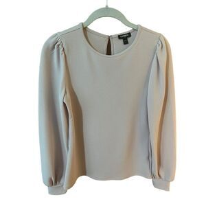 Express textured line sleeve blouse  Size XS Pale Pink